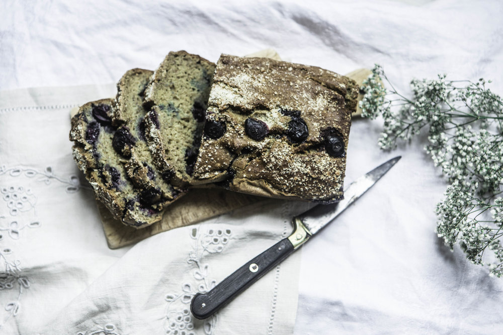 My blueberry matcha cake